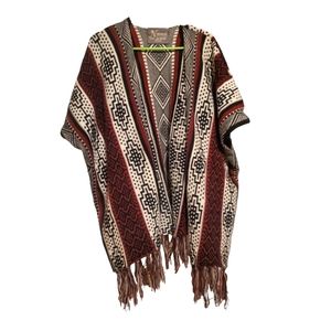 Natural Reflections | XL | Southwestern Poncho Sweater